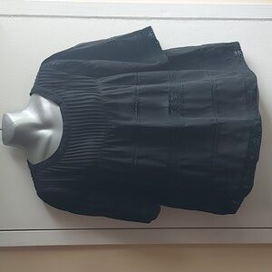 Renee C. Sheer Short Sleeve Top